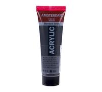 Amsterdam Pintura acrílica de la serie estándar, negro metalizado 850, viscosidad media, 20 ml, resistente a la luz, 100% resina acrílica, fácil aplicación, base acuosa, acabado duradero.