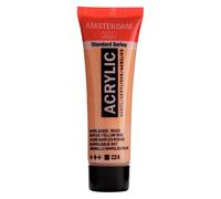 Amsterdam Pintura acrílica Serie Estándar - Amarillo Nápoles rojo 224 - Tubo 20 ml - Alta resistencia a la luz - Acabado satinado liso - Duradera y flexible - Made in Netherlands