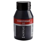Amsterdam Pintura acrílica Standard Series Óxido negro 735, 1000 ml, Transparente, alta resistencia a la luz, viscosidad media