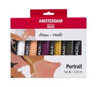 Amsterdam Standard Series Pintura Acrílica | Set Retrato (6 x 120 ml) | Colores Mezclables para Distintos Tonos de Piel