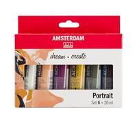 Amsterdam Standard Series Pintura Acrílica | Set Retrato (6 x 20 ml) | Colores Mezclables para Distintos Tonos de Piel