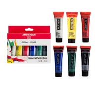 Amsterdam Standard Series Set de Pintura Acrílica para Novatos | Set de Mezcla de Colores (6 x 20 ml) | Colores Básicos