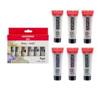Amsterdam Standard Series Set de Pintura Acrílica | Set Perla (6 x 20 ml) | 6 Colores Nacarados Brillantes | Efecto Especial