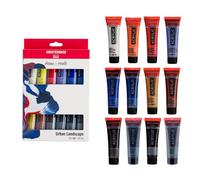 Royal Talens Amsterdam – Set de pinturas acrílicas Standard Series, Paisaje urbano, 12 x 20 ml