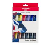 Amsterdam Standard Series Set de Pinturas Acrílicas | Set de Paisaje Urbano (12 x 20 ml) | Mezcla de Colores para Esbozos Urbanos