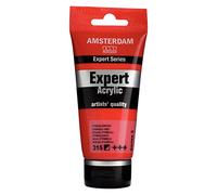 Amsterdam Tubo de pintura acrílica Serie Expert 75 ml - Rojo pyrrole 315 - Semiopaca, excelente resistencia a la luz - Película duradera y flexible con acabado satinado