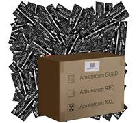 Amsterdam XXL 100 condones, transparente, ancho 57mm, muy humidificado