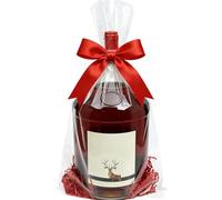 Amsthow Bolsas transparentes de celofán de 30 unidades de 9 x 20 pulgadas, bolsas de celofán con lazos, bolsas de regalo de celofán, bolsas de regalo para cestas, botellas de vino, tazas, recuerdos de
