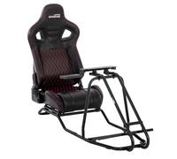 Amstrad AMS-Racing-Pro - Asiento simulador de carreras con soporte para volante y palanca de cambios - Comodidad y bastidor de acero
