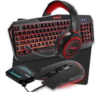 Amstrad Pack Pro Gamer REDEMPTION-SWITCH007: Teclado, Ratón, Tapis, Auriculares & convertidor PC PS3/4 Xbox 360/ONE/S/X Switch