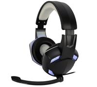 AMSTRAD Pro Gamer Basic AMS H555 - Auriculares con retroiluminación LED, 40 mm Power Bass con micrófono Integrado, Ajuste de Volumen