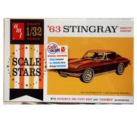 AMT AMT-1963 Chevy 1:32 1963 Corvette Stingray Hardtop, Multicolor (AMT1112)