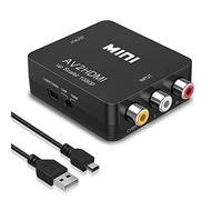 Amtake - Conversor de audio RCA a HDMI, 1080P RCA, por compuesto, CVBS AV a HDMI, grabador de vídeo, compatible con PAL/NTSC con cable de alimentación USB