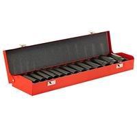 Amtech I7005 10 piezas 1/2 pulgadas Drive Deep Impact Socket Set, métrico 11mm - 24mm, unidad cuadrada, CR-V, caja de almacenamiento de metal