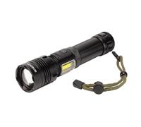 Amtech - Linterna recargable por USB, luz LED superbrillante, potente linterna con 7 modos de iluminación, linterna portátil para bricolaje, espacios de trabajo y uso de emergencia (10 W)