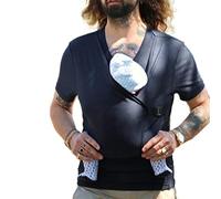 Amtopiyo Papá Camiseta Canguro Mamá Calma Portabebés Wrap Cuello en V Manga Corta Camisetas sin Mangas CL014 Hombre L