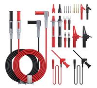 AMTOVL Kit de Cables de Prueba Multímetro 24 en 1 con Sondas de Prueba, Mini Ganchos y Pinzas de Cocodrilo y Conector Banana - Cables de Prueba de Voltímetro para Circuitos Eléctricos