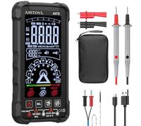AMTOVL Multímetro Inteligente Recargable 6000 Conteos,Pantalla a Color TRMS,Tester Eléctrico Inteligente con Puntas de Prueba para Medir Corriente AC/DC,Resistencia,Voltaje,Fecuencia NCV,Continuidad