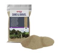Amtra Ámbar Sand, Arena Para Acuario, Fondo de Acuario de Agua Dulce y Agua de Mar, Ámbar fino, No Tóxico, 0.1-0.2 mm, 5 kg