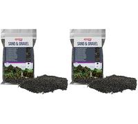 Amtra Cuarzo cerámico Negro Fino 1,6-2 mm, Fondo Natural para acuarios de Agua Dulce (Paquete de 2)