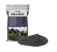 Amtra Fine Negro Sand Arena Para Acuarios, Fondos de Acuarios de Agua Dulce y Salada, Negro, No Tóxico, 0.3-0.9 mm, 5 kg
