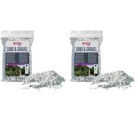 Amtra Gravel Noa, Grava Natural Para Acuarios, Piso Decorativo, Granos Gruesos Blancos De 4-8 Mm, Formato 2 Kg (Paquete de 2)