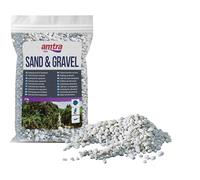 Amtra Gravel Noa, Grava Natural Para Acuarios, Piso Decorativo, Granos Gruesos Blancos De 4-8 Mm, Formato 2 Kg