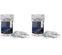 Amtra Gravel Noa Grava Natural para Acuarios, Piso Decorativo, Granos Gruesos Blancos de 4-8 mm, Tamaño 10 kg (Paquete de 2)