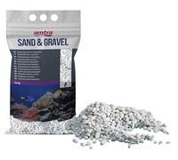 Amtra Gravel Noa Grava Natural Para Acuarios, Piso Decorativo, Granos Gruesos Blancos de 4-8 mm, Tamaño 10 kg