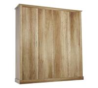 amuéblate online - Armario 4 Puertas Batientes con Altillo Modelo Florida para Dormitorios de Matrimonio o Individuales, Color Cañón, Medidas: 196 cm (Ancho) x 208 cm (Alto) x 54 cm (Fondo)