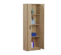 amuéblate Online - Armario Auxiliar Multiusos de Dos Puertas y 4 Baldas Alaska, Práctico y Funcional, Color Roble Miel, 60 cm (Ancho) x 180 cm (Alto) x 35 cm (Fondo)