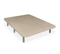amuéblate online - Base Tapizada 3D Extra Reforzada, Gran Estabilidad, con Barras de Refuerzo y 6 Patas metálicas roscadas de 25cm, 135x180, Beige