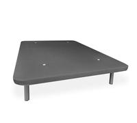 amuéblate online - Base Tapizada 3D Reforzada, Gran Estabilidad con 5 Barras Transversales y 6 Patas metálicas roscadas de 27cm, 90 x 200, Gris Oscuro