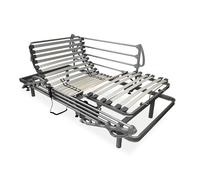 amuéblate online Cama Articulada Eléctrica Ergotop + Juego de Barandillas Abatibles 105 x 190, Acero aleado, Gris, 105x190
