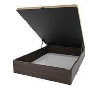 amuéblate online - Canapé Abatible de Madera Súper Reforzado con Gran Capacidad, Esquinas Redondeadas, 135 x 190, Wengué
