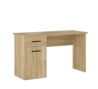 amuéblate Online - Escritorio Mesa de Estudio, Modelo Alaska, Mesas para Ordenador, Acabado en Roble Miel, Práctica y Funcional, Medidas: 120 cm (Ancho) x 49,5 cm (Fondo) x 72 cm (Alto)