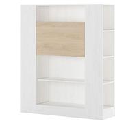 amuéblate Online - Estantería con Mesa Estudio Abatible, Modelo Helsinki, Color Andersen-Puccini, Medidas: 119,6 cm (Ancho) x 140 cm (Alto) x 34,5 cm (Fondo)