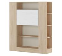 amuéblate Online - Estantería con Mesa Estudio Abatible, Modelo Helsinki, Color Puccini-Andersen, Medidas: 119,6 cm (Ancho) x 140 cm (Alto) x 34,5 cm (Fondo)