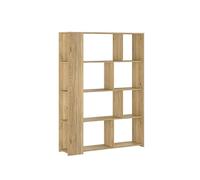 amuéblate online - Estantería Salón Extra Ancha 129 cm Alaska, Libreria, Color Roble Miel, 129 cm (Ancho) x 176 cm (Altura) x 33 cm (Fondo)