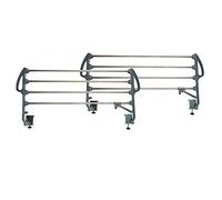 amuéblate online - Juego de Barandillas Metálicas Geriátricas Reforzadas Abatibles INOX para Cama Articulada con 4 Barras de Seguridad