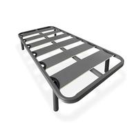 amuéblate online - Somier Reforzado de Láminas Anchas, Anti - Ruido, Estructura 40x30 mm con Juego de Patas Roscadas, Fuerte y Resistente 90x190