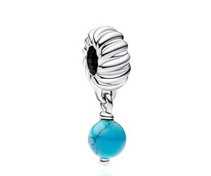 Amuefer 925 pura plata encantos verano mar viaje perlas colgante ballenas y delfines colgante, mujer pulsera encantos perlas collar amigos familia viaje cumpleaños regalos conmemorativos, Plata