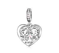 Amuefer S925 Hybrid Series 1, compatible con pulseras Pandora. Un regalo para mujeres, madres e hijas en cumpleaños, aniversarios, día de la madre y día de San Valentín., uno que es, Plata de ley