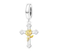 Amuefer S925 Hybrid Series 1, compatible con pulseras Pandora. Un regalo para mujeres, madres e hijas en cumpleaños, aniversarios, día de la madre y día de San Valentín., uno que es, Plata de ley