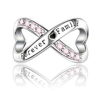 Amuefer S925 Hybrid Series 2 compatible con pulseras Pandora. Un regalo para mujeres, madres e hijas en cumpleaños, aniversarios, día de la madre y San Valentín., uno que es, Plata de ley, Circonita