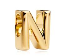 Amuefer Serie de letras de oro S925, compatible con pulseras Pandora, un regalo para mujeres, madres e hijas, incluyendo cumpleaños, aniversarios, día de la madre y día de San Valentín., uno que es