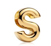 Amuefer Serie de letras de oro S925, compatible con pulseras Pandora, un regalo para mujeres, madres e hijas, incluyendo cumpleaños, aniversarios, día de la madre y día de San Valentín., uno que es