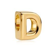 Amuefer Serie de letras de oro S925, compatible con pulseras Pandora, un regalo para mujeres, madres e hijas, incluyendo cumpleaños, aniversarios, día de la madre y día de San Valentín.