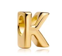 Amuefer Serie de letras de oro S925, compatible con pulseras Pandora, un regalo para mujeres, madres e hijas, incluyendo cumpleaños, aniversarios, día de la madre y día de San Valentín., uno que es