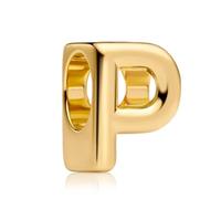 Amuefer Serie de letras de oro S925, compatible con pulseras Pandora, un regalo para mujeres, madres e hijas, incluyendo cumpleaños, aniversarios, día de la madre y día de San Valentín.